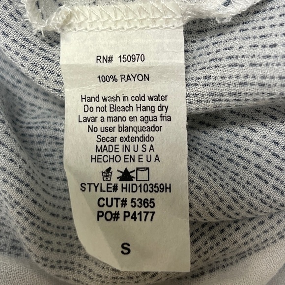 Hummingbird: Women's Navy / White Sleeveless Striped Maxi Beach Dress, Size S - Picture 5 of 7